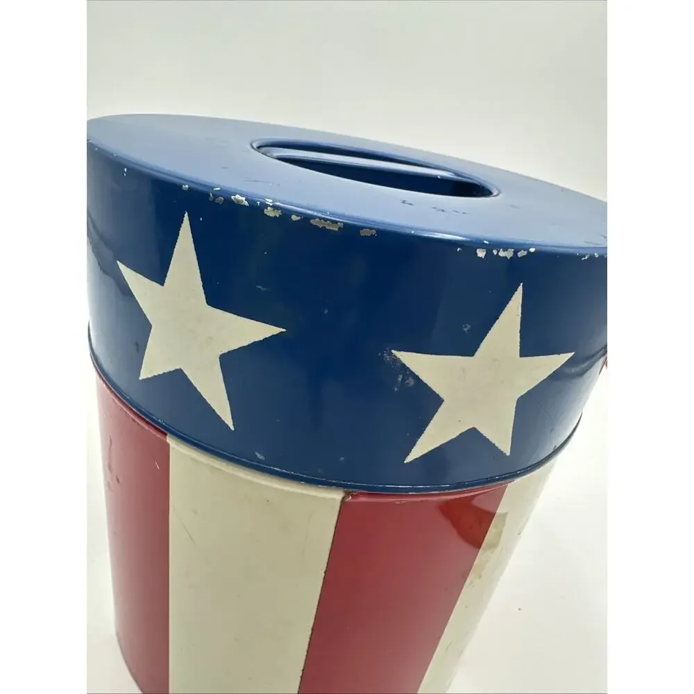 Vintage Vandor Imports Made In Japan Canisters Set Of 4 American Flag Design